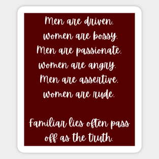 Feminism quote Tshirt Sticker